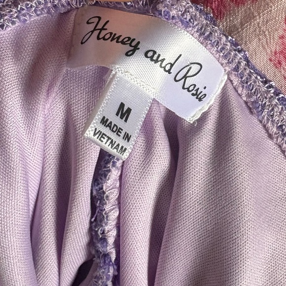 NWT Honey and Rosie Medium Lavender Lace Backless Rutched Spaghetti Strap Dress - Picture 8 of 8